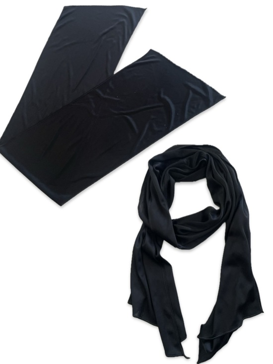 Other - Classic Black Lightweight Unisex Long Scarf